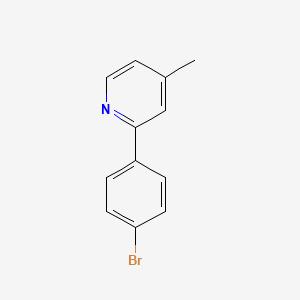 molecular formula C12H10BrN B13638927 2-(4-bromophenyl)-4-methylPyridine 