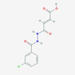 (2E)-3-{N-[(3-chlorophenyl)carbonylamino]carbamoyl}prop-2-enoic acid