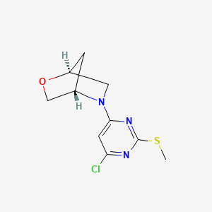 molecular formula C10H12ClN3OS B13639222 rac-(1R,4R)-5-[6-chloro-2-(methylsulfanyl)pyrimidin-4-yl]-2-oxa-5-azabicyclo[2.2.1]heptane 