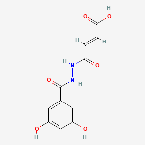 (2E)-3-{N-[(3,5-dihydroxyphenyl)carbonylamino]carbamoyl}prop-2-enoic acid