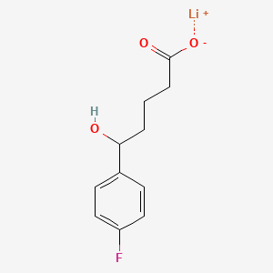 molecular formula C11H12FLiO3 B13639356 Lithium 5-(4-fluorophenyl)-5-hydroxypentanoate 