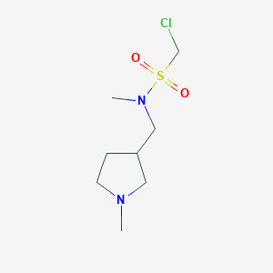 molecular formula C8H17ClN2O2S B13639395 1-Chloro-n-methyl-n-((1-methylpyrrolidin-3-yl)methyl)methanesulfonamide 