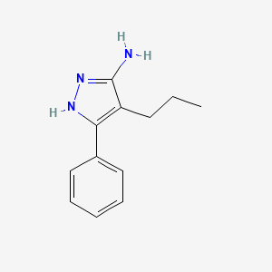 molecular formula C12H15N3 B13639487 3-Phenyl-4-propyl-1h-pyrazol-5-amine 