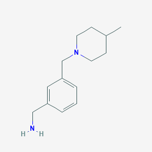 {3-[(4-Methylpiperidin-1-yl)methyl]phenyl}methanamine