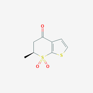 molecular formula C8H8O3S2 B136396 (S)-6-Methyl-5,6-dihydro-4H-thieno[2,3-b]thiopyran-4-one 7,7-dioxide CAS No. 148719-91-9