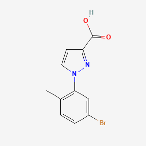 molecular formula C11H9BrN2O2 B13639642 1-(5-Bromo-2-methylphenyl)-1h-pyrazole-3-carboxylic acid 