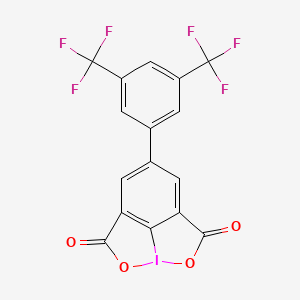 molecular formula C16H5F6IO4 B13639744 9-[3,5-bis(trifluoromethyl)phenyl]-4λ3-ioda-3,5-dioxatricyclo[5.3.1.04,11]undeca-1(10),7(11),8-triene-2,6-dione 