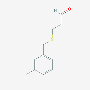 molecular formula C11H14OS B13639750 3-((3-Methylbenzyl)thio)propanal 