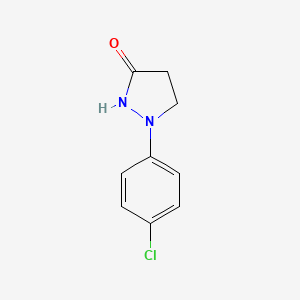 molecular formula C9H9ClN2O B1363979 1-(4-Chlorophenyl)pyrazolidin-3-one CAS No. 6119-12-6