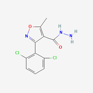 molecular formula C11H9Cl2N3O2 B1363988 3-(2,6-Dichlorophenyl)-5-methylisoxazole-4-carbohydrazide CAS No. 263255-98-7