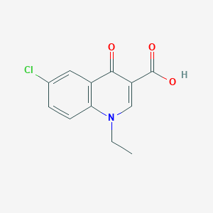 molecular formula C12H10ClNO3 B1363991 6-Chloro-1-ethyl-4-oxo-1,4-dihydroquinoline-3-carboxylic acid CAS No. 66176-24-7