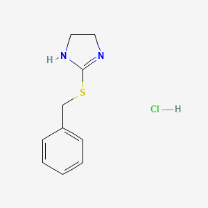 molecular formula C10H13ClN2S B1363992 2-benzylsulfanyl-4,5-dihydro-1H-imidazole Hydrochloride CAS No. 5455-64-1