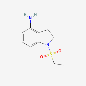 molecular formula C10H14N2O2S B13639968 1-(Ethylsulfonyl)indolin-4-amine 