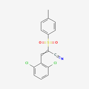 molecular formula C16H11Cl2NO2S B1364002 3-(2,6-Dichlorophenyl)-2-(4-methylphenyl)sulfonylprop-2-enenitrile 