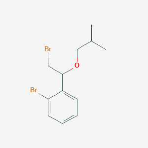 molecular formula C12H16Br2O B13640081 1-Bromo-2-(2-bromo-1-isobutoxyethyl)benzene 