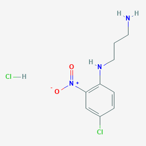 molecular formula C9H13Cl2N3O2 B1364012 N-(4-chloro-2-nitrophenyl)propane-1,3-diamine hydrochloride 