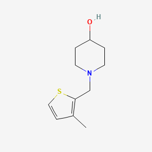 molecular formula C11H17NOS B1364023 1-((3-Methylthiophen-2-yl)methyl)piperidin-4-ol 