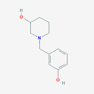 molecular formula C12H17NO2 B1364024 1-[(3-Hydroxyphenyl)methyl]piperidin-3-ol 
