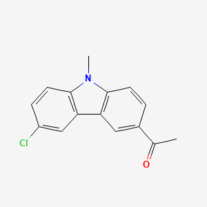 molecular formula C15H12ClNO B1364030 1-(6-chloro-9-methyl-9H-carbazol-3-yl)ethanone CAS No. 33107-73-2