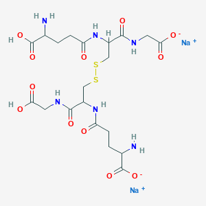 molecular formula C20H30N6Na2O12S2 B13640418 disodium;2-amino-5-[[3-[[2-[(4-amino-4-carboxybutanoyl)amino]-3-(carboxylatomethylamino)-3-oxopropyl]disulfanyl]-1-(carboxymethylamino)-1-oxopropan-2-yl]amino]-5-oxopentanoate 