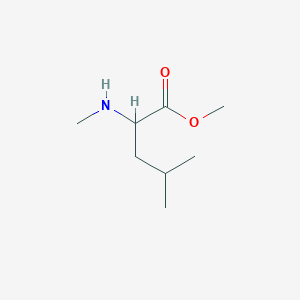 molecular formula C8H17NO2 B13640446 Pentanoic acid, 4-methyl-2-methylamino, methyl ester 