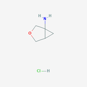 molecular formula C5H10ClNO B13640636 3-Oxabicyclo[3.1.0]hexan-1-amine hydrochloride 