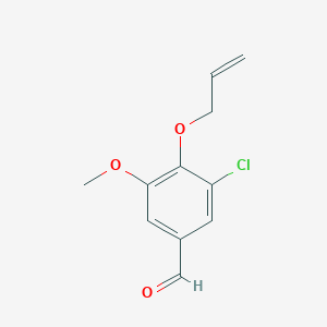 molecular formula C11H11ClO3 B1364071 4-(烯丙氧基)-3-氯-5-甲氧基苯甲醛 CAS No. 428479-97-4