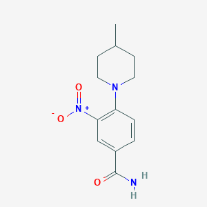 molecular formula C13H17N3O3 B1364072 4-(4-Methylpiperidin-1-yl)-3-nitrobenzamide CAS No. 6637-54-3