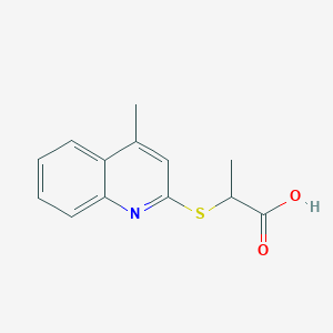 molecular formula C13H13NO2S B1364087 2-[(4-Methyl-2-quinolinyl)thio]propanoic acid CAS No. 462068-47-9