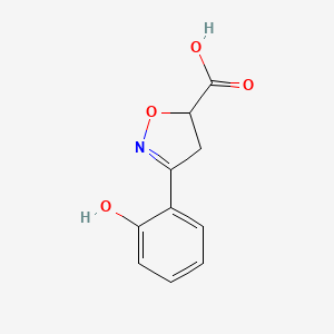 molecular formula C10H9NO4 B1364093 3-(2-Hydroxy-phenyl)-4,5-dihydro-isoxazole-5-carboxylic acid CAS No. 712347-85-8