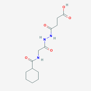 molecular formula C13H21N3O5 B1364097 4-[2-[2-(Cyclohexanecarbonylamino)acetyl]hydrazinyl]-4-oxobutanoic acid 