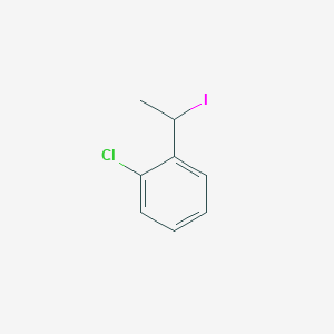 molecular formula C8H8ClI B13641015 1-Chloro-2-(1-iodoethyl)benzene 