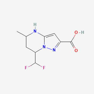 molecular formula C9H11F2N3O2 B1364102 7-(Difluoromethyl)-5-methyl-4,5,6,7-tetrahydropyrazolo[1,5-a]pyrimidine-2-carboxylic acid CAS No. 725699-03-6