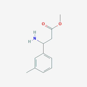 molecular formula C11H15NO2 B13641056 Methyl 3-amino-3-(m-tolyl)propanoate 