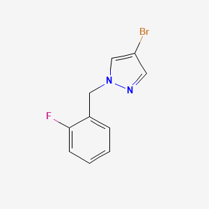 molecular formula C10H8BrFN2 B1364108 4-Bromo-1-[(2-fluorophenyl)methyl]pyrazole 