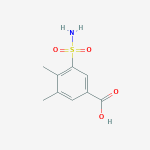 molecular formula C9H11NO4S B1364109 3,4-二甲基-5-磺酰基苯甲酸 CAS No. 62971-64-6