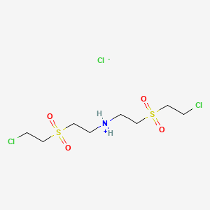 molecular formula C8H18Cl3NO4S2 B1364146 2-((2-Chloroethyl)sulphonyl)ethyl(2-((2-chloroethyl)sulphonyl)ethyl)ammonium chloride CAS No. 65180-91-8