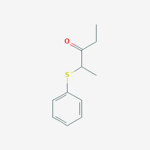 molecular formula C11H14OS B13641471 3-Pentanone, 2-(phenylthio)- CAS No. 27872-70-4