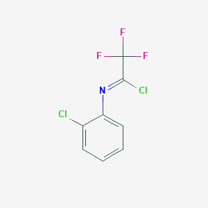 molecular formula C8H4Cl2F3N B13641721 N-(2-chlorophenyl)-2,2,2-trifluoroethanecarbonimidoyl chloride 