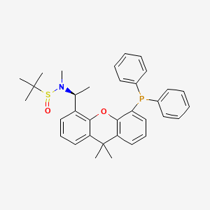molecular formula C34H38NO2PS B13641743 (R)-N-((S)-1-(5-(Diphenylphosphanyl)-9,9-dimethyl-9H-xanthen-4-yl)ethyl)-N,2-dimethylpropane-2-sulfinamide 