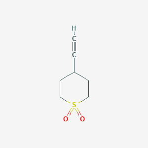 molecular formula C7H10O2S B13641785 4-ethynyltetrahydro-2H-thiopyran 1,1-dioxide 