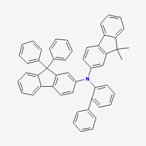 molecular formula C52H39N B13641841 N-([1,1'-Biphenyl]-2-yl)-N-(9,9-dimethyl-9H-fluoren-2-yl)-9,9-diphenyl-9H-fluoren-2-amine 