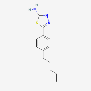 molecular formula C13H17N3S B1364191 5-(4-Pentylphenyl)-1,3,4-thiadiazol-2-amine CAS No. 114751-76-7
