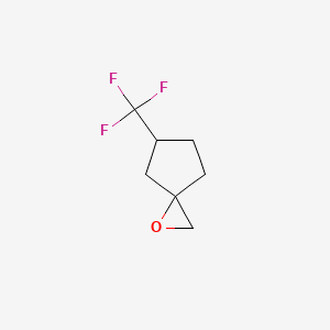 molecular formula C7H9F3O B13641910 5-(Trifluoromethyl)-1-oxaspiro[2.4]heptane 