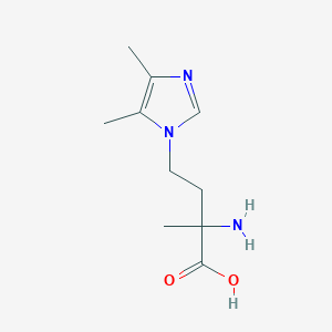 molecular formula C10H17N3O2 B13642141 2-Amino-4-(4,5-dimethyl-1h-imidazol-1-yl)-2-methylbutanoic acid 