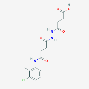 4-(2-{4-[(3-Chloro-2-methylphenyl)amino]-4-oxobutanoyl}hydrazino)-4-oxobutanoic acid
