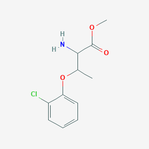 molecular formula C11H14ClNO3 B13642178 Methyl 2-amino-3-(2-chlorophenoxy)butanoate 