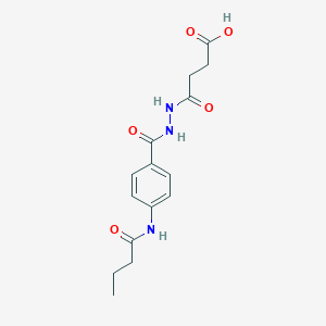 4-[2-[4-(Butanoylamino)benzoyl]hydrazinyl]-4-oxobutanoic acid