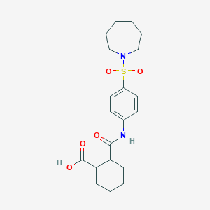 2-[4-(Azepane-1-sulfonyl)-phenylcarbamoyl]-cyclohexanecarboxylic acid