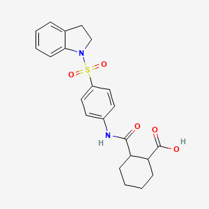 2-[[4-(2,3-Dihydroindol-1-ylsulfonyl)phenyl]carbamoyl]cyclohexane-1-carboxylic acid